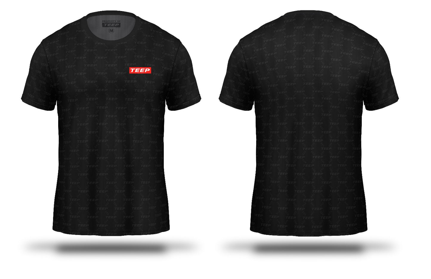 TEEP Signature pattern 'Dry-Fit' Casualwear T-Shirt Black