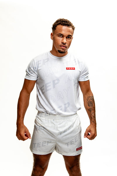 Teep All Day Gym/ Casual shorts White