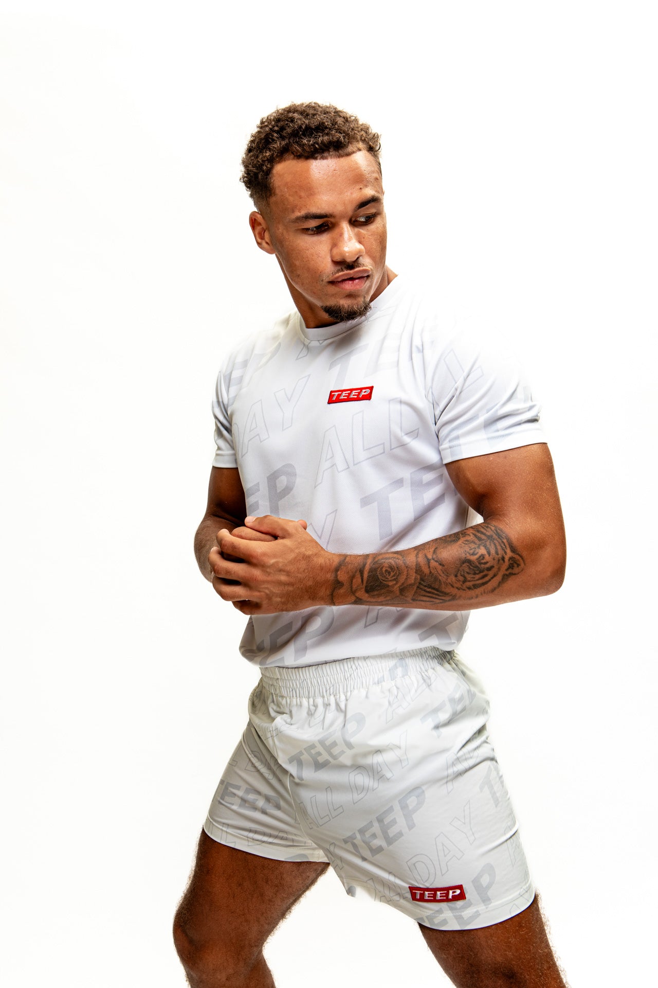 Teep All Day Gym/ Casual shorts White