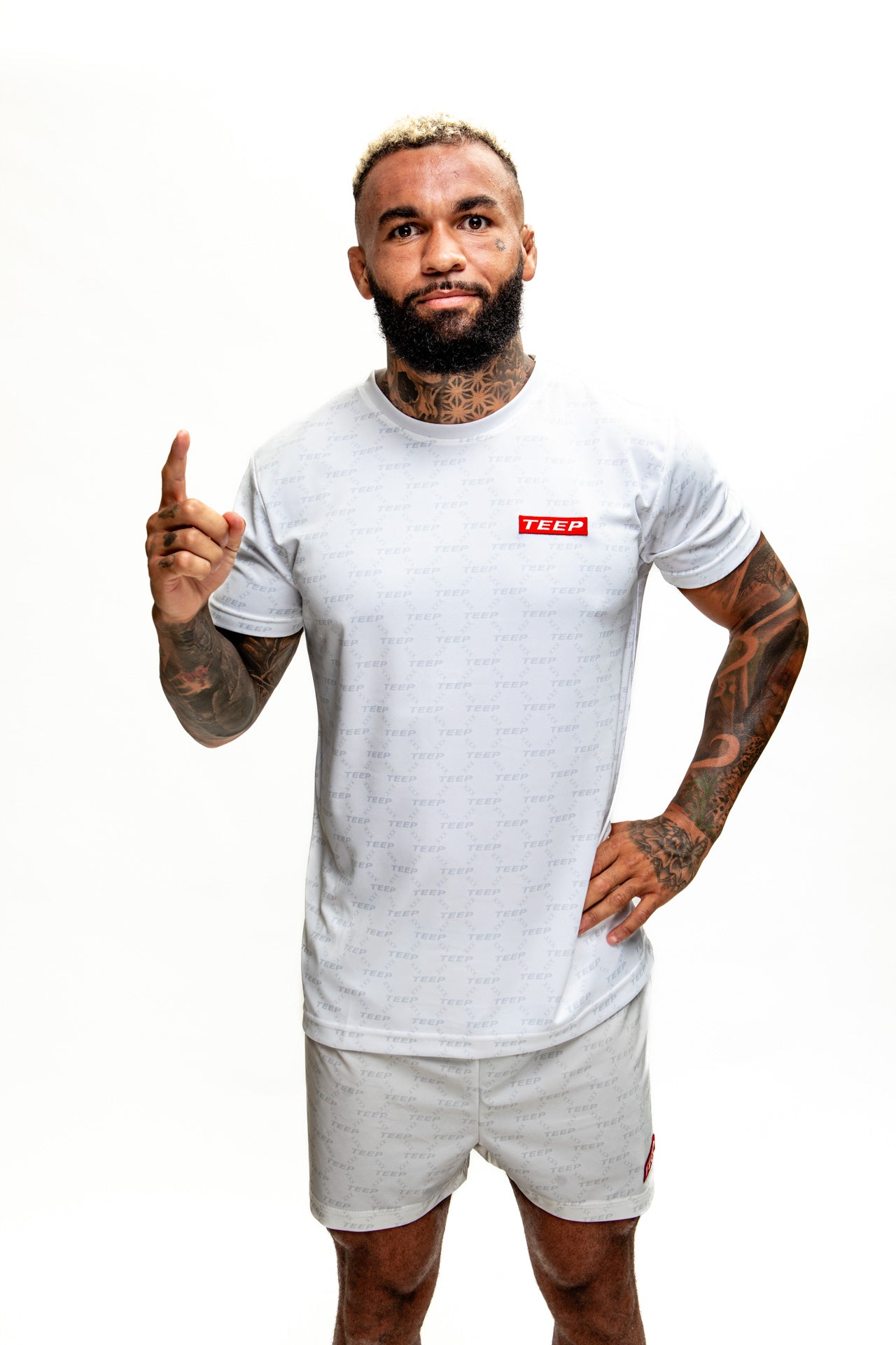 TEEP Signature pattern 'Dry-Fit' Casualwear T-Shirt White