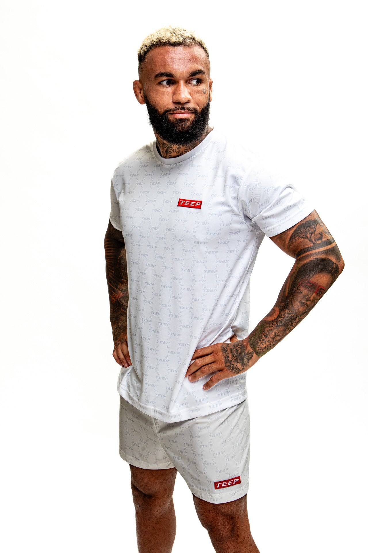 TEEP Signature pattern 'Dry-Fit' Casualwear T-Shirt White