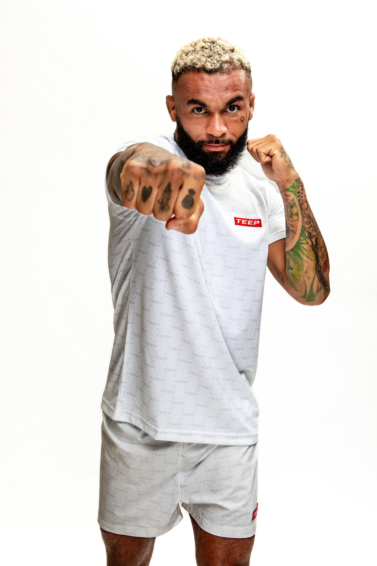 Signature Teep pattern Gym/ Casual shorts White