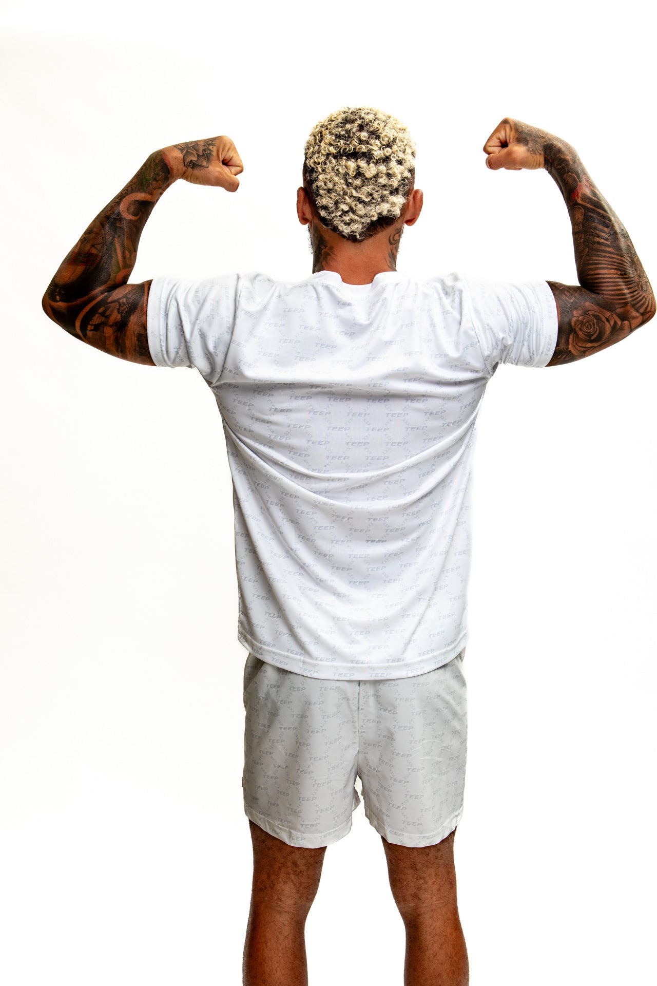 Signature Teep pattern Gym/ Casual shorts White