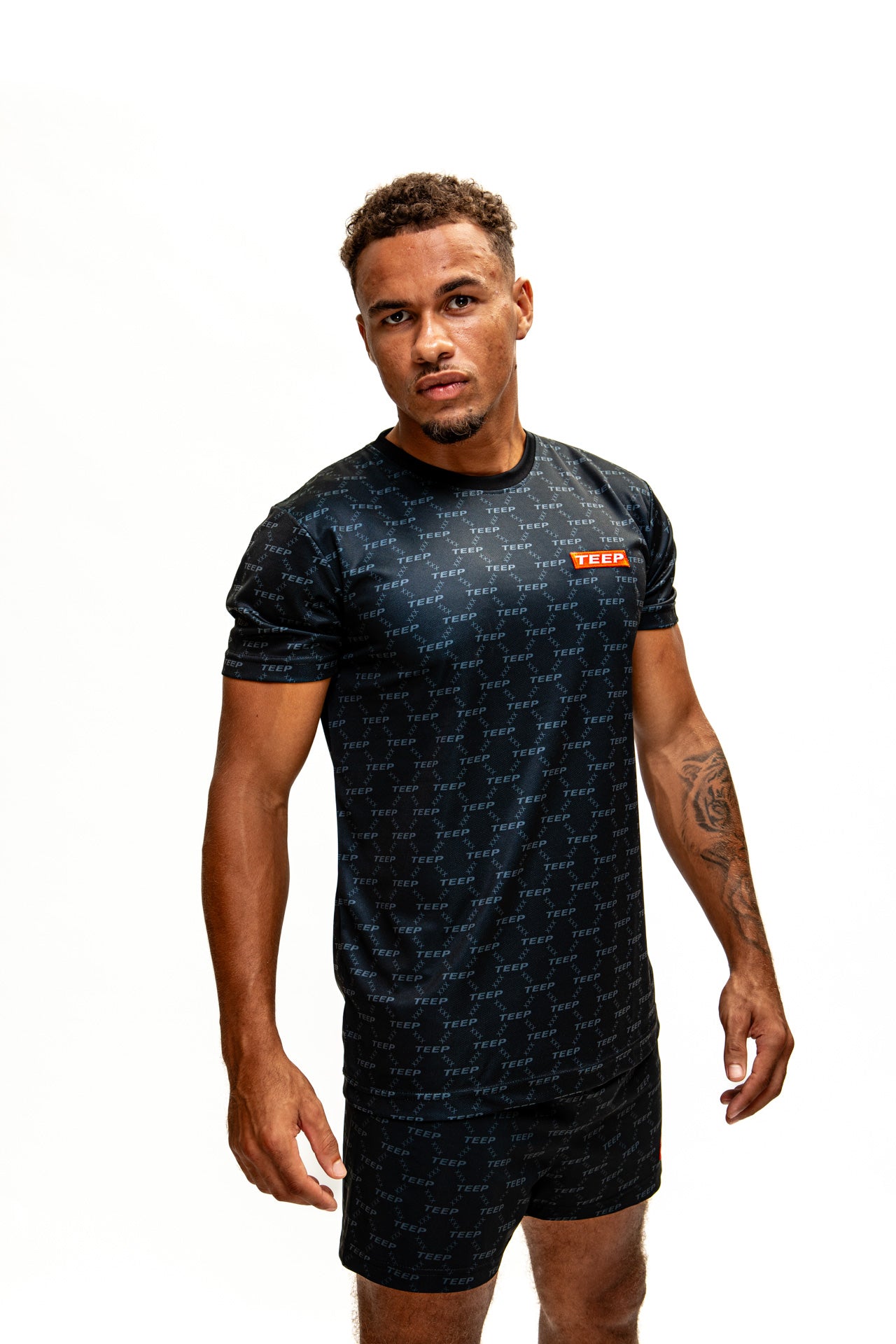 TEEP Signature pattern 'Dry-Fit' Casualwear T-Shirt Black