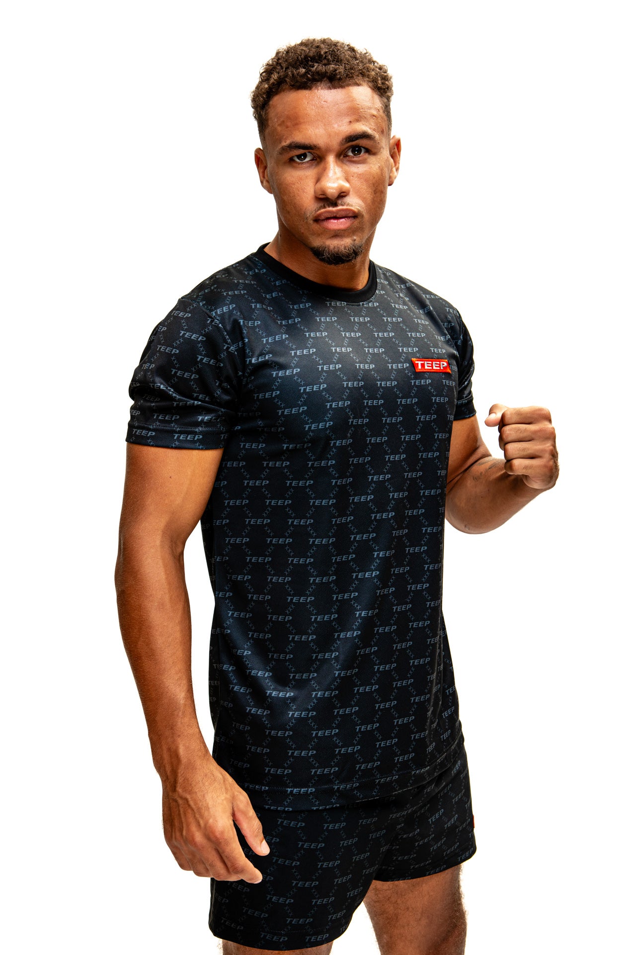 TEEP Signature pattern 'Dry-Fit' Casualwear T-Shirt Black