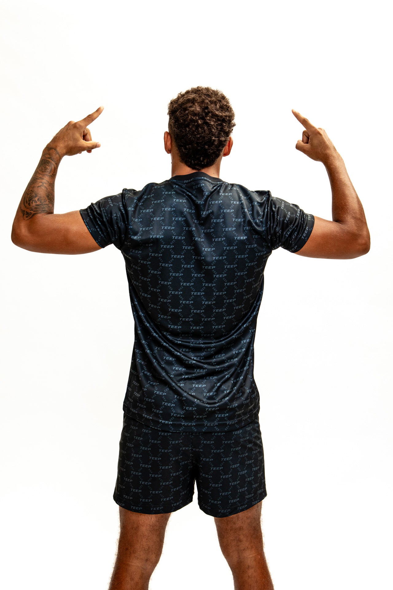 TEEP Signature pattern 'Dry-Fit' Casualwear T-Shirt Black