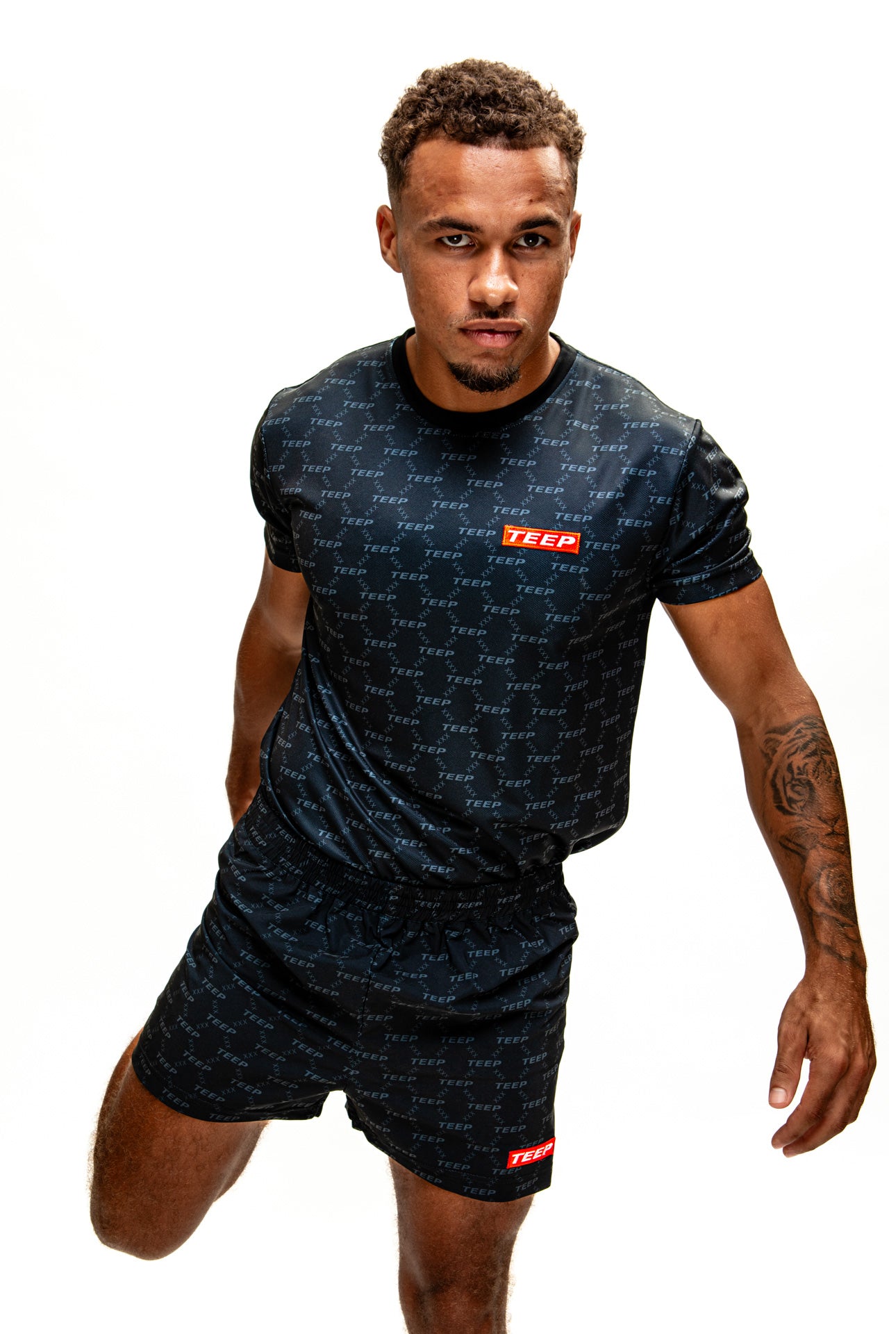 Signature Teep pattern Gym/ Casual shorts Black