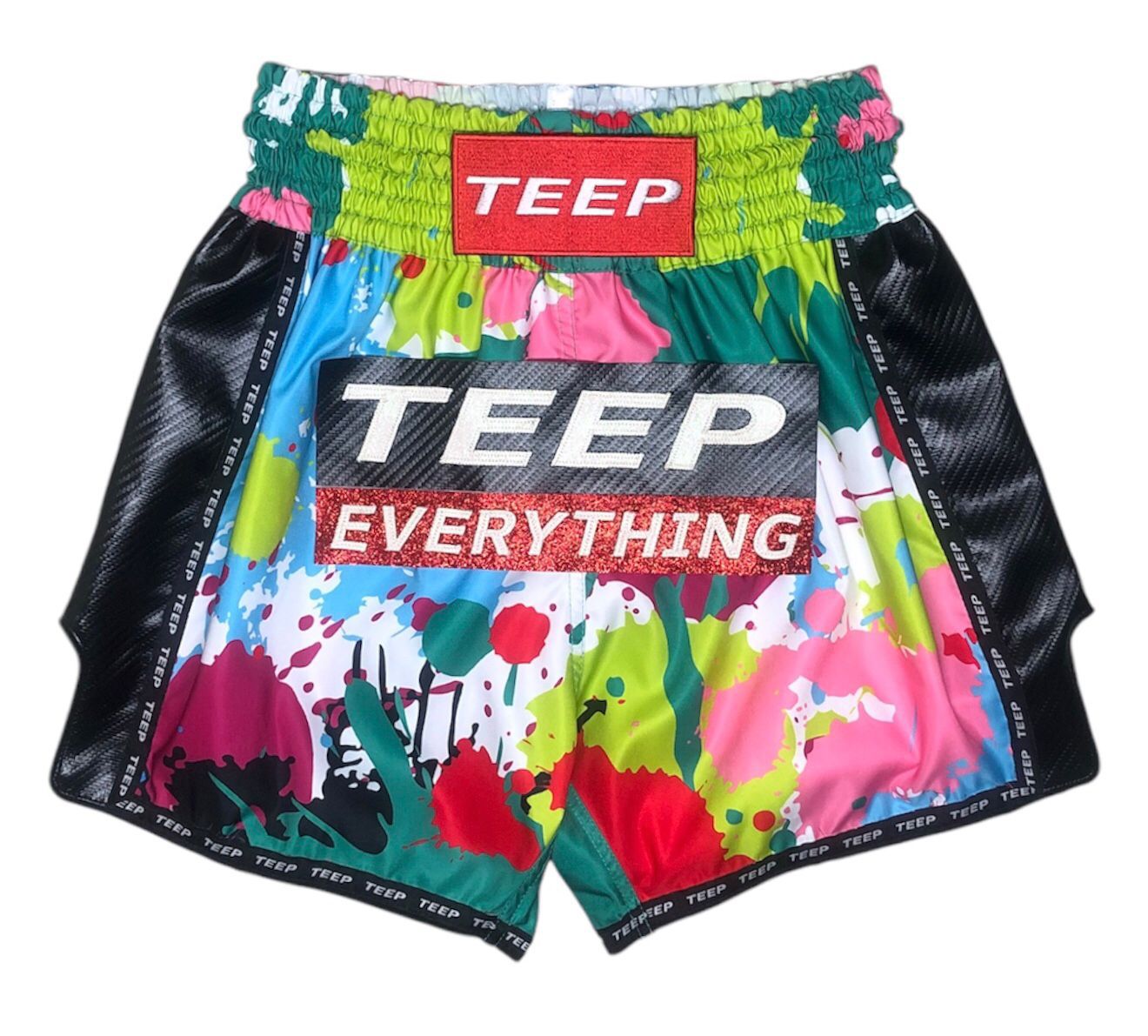 Teep Everything Splash paint Thai boxing shorts