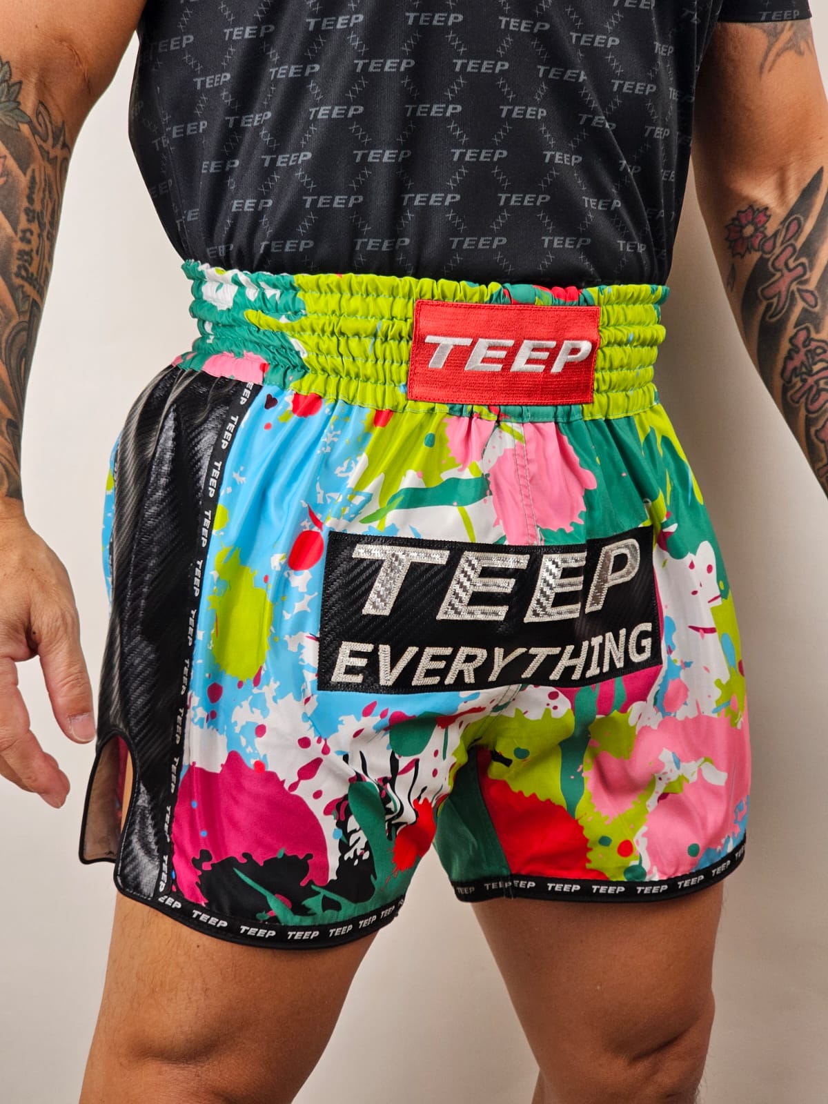 Teep Everything Splash paint Thai boxing shorts