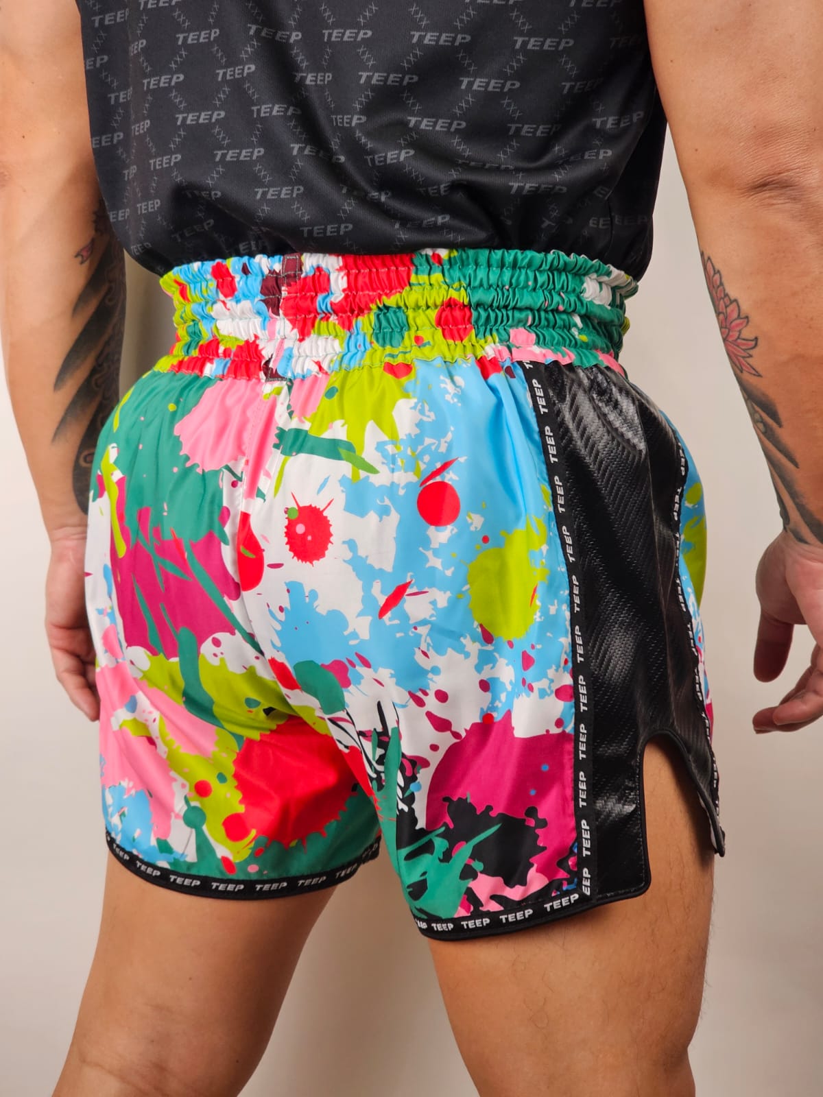 Teep Everything Splash paint Thai boxing shorts