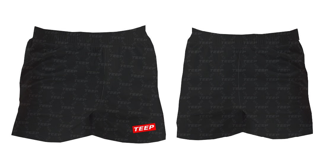 Signature Teep pattern Gym/ Casual shorts Black