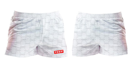 Signature Teep pattern Gym/ Casual shorts White