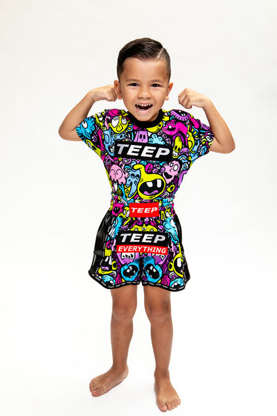 KIDS TEEP cartoon Thaiboxing Shorts