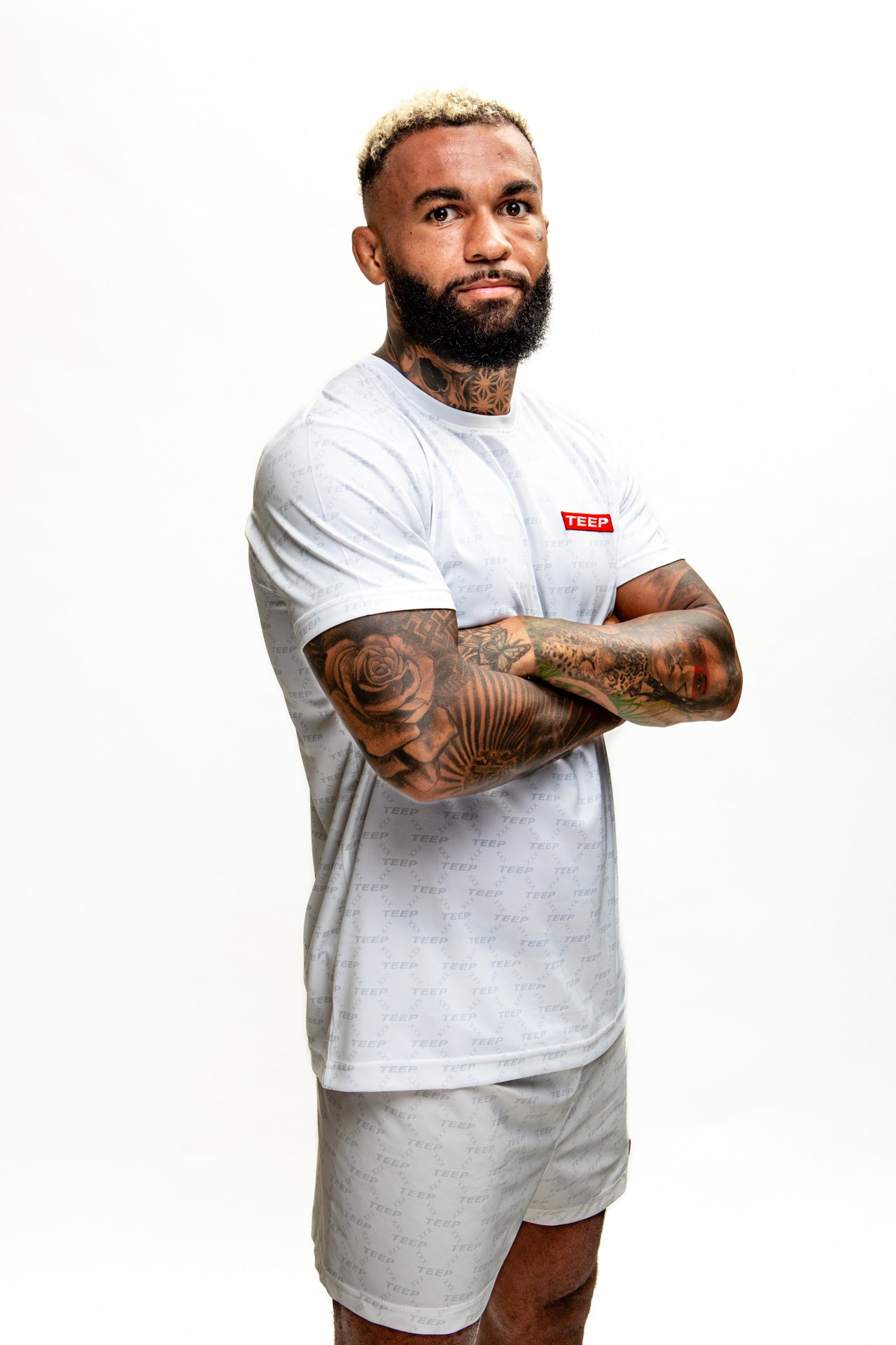 TEEP Signature pattern 'Dry-Fit' Casualwear T-Shirt White