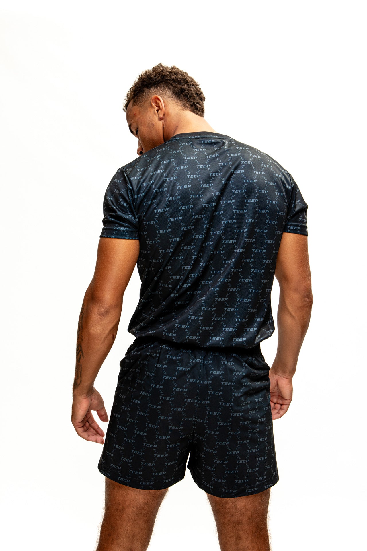 Signature Teep pattern Gym/ Casual shorts Black