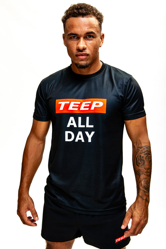TEEP All Day Active 'Dry Fit' T-Shirt Black