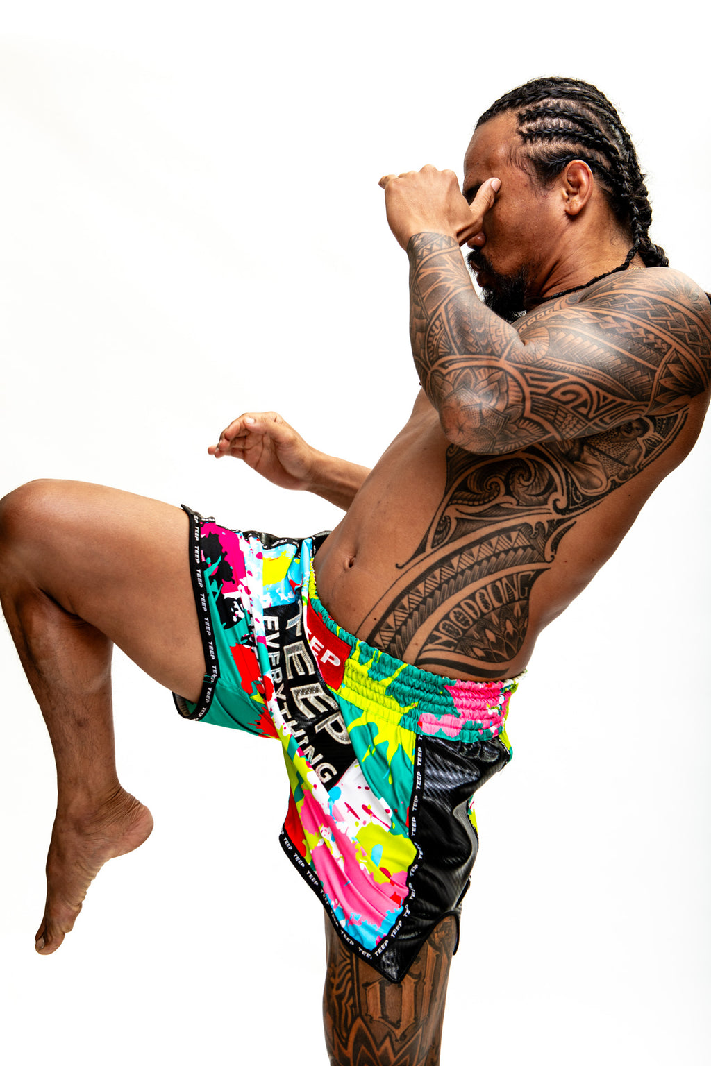 Teep Everything Splash paint Thai boxing shorts