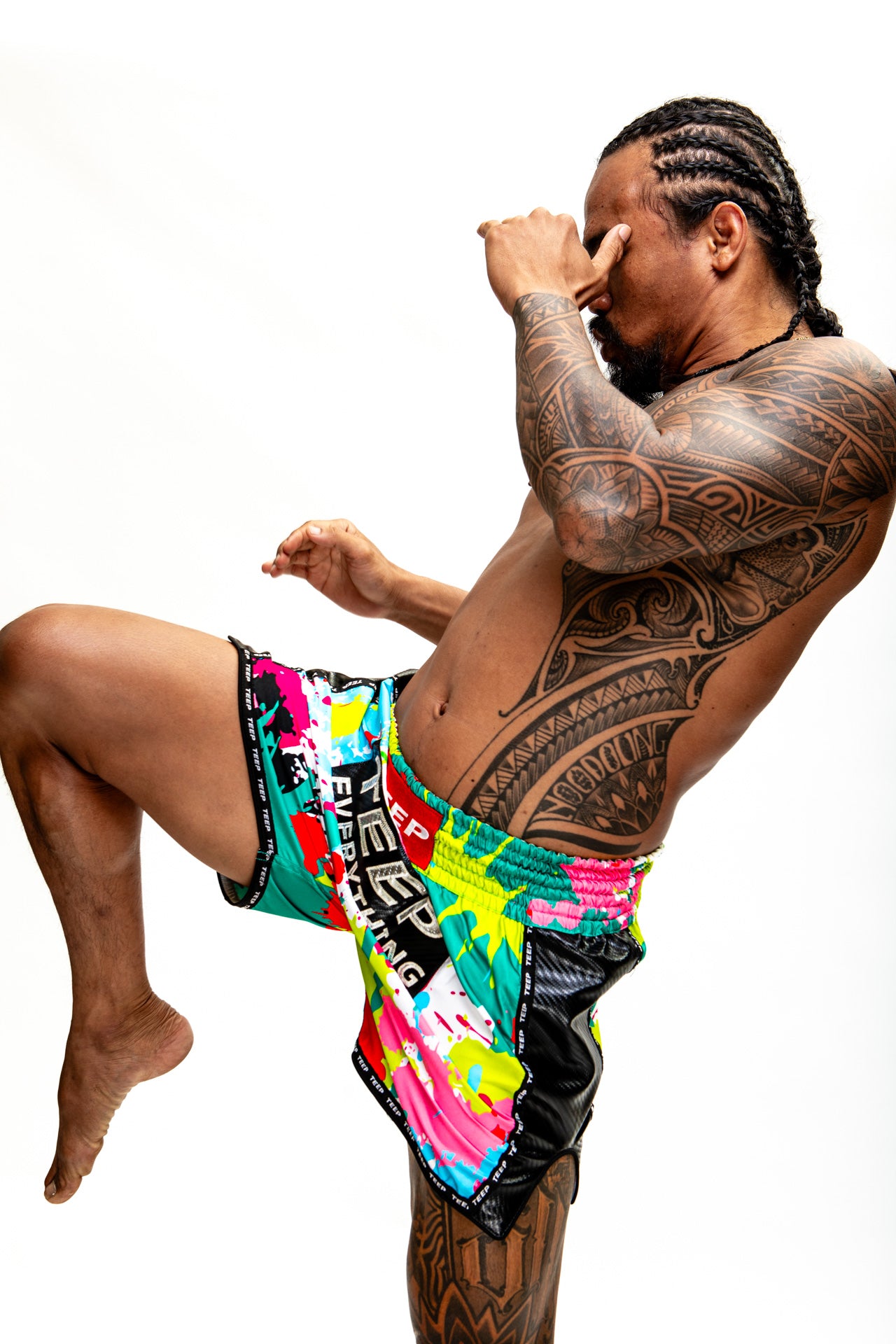 Teep Everything Splash paint Thai boxing shorts